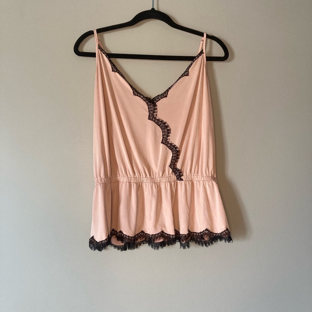 Adore Me Pink Black Camisole L Lace Sexy. 
Very good condition